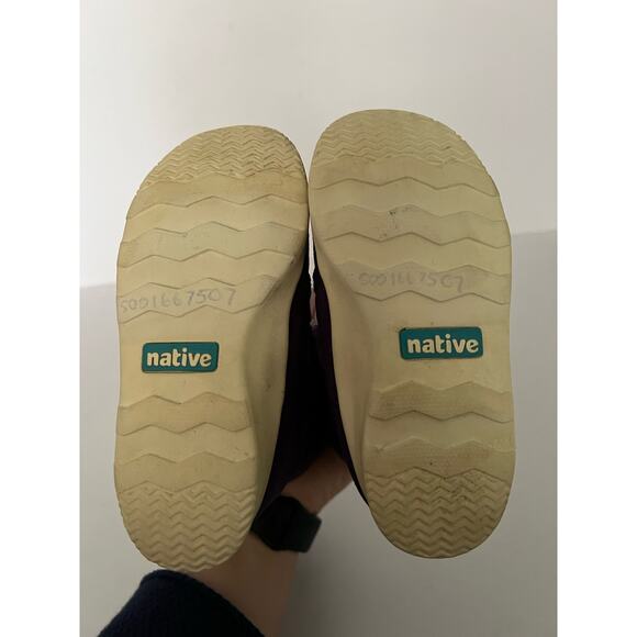 Native Kid/Girl's Luna Beetle Faux Fur Lined Purple/Bone Winter Boots Size C7 - Picture 11 of 14